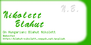nikolett blahut business card